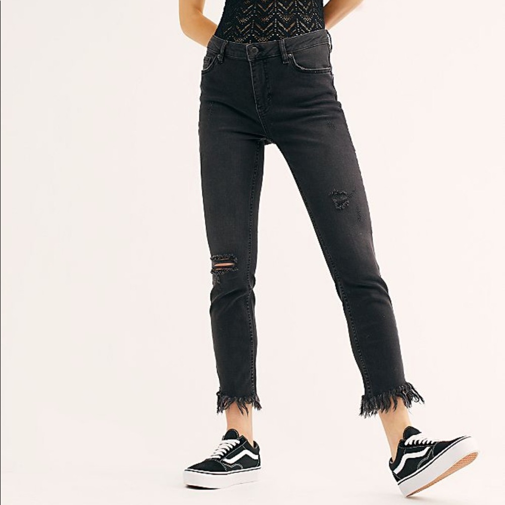 Free People Great Heights Frayed skinny jeans